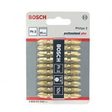 Bosch Gold Magnetic Philips Double Ended Screwdriver Bit PH2 (65mm) 2608521042